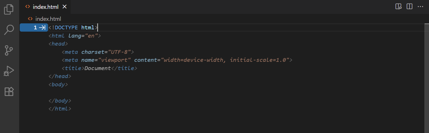 Copilot 建议 HTML 结构的内联建议(Inline Suggestion)截图。